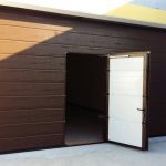 installazione porta da garage a orte con porta pedonale nel manto