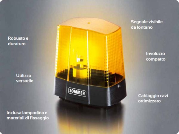 lampeggiante per automazioni sommer