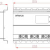 dimensioni regolatore di carica wrm20